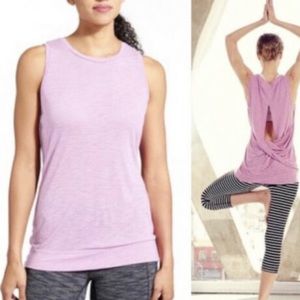 Athleta Siro Twist Back Tunic Tank in Lilac Purple